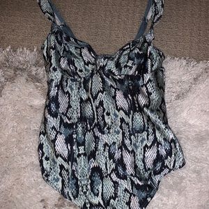 snakeskin bodysuit